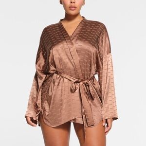 Skims Jacquard Short Robe Jasper M